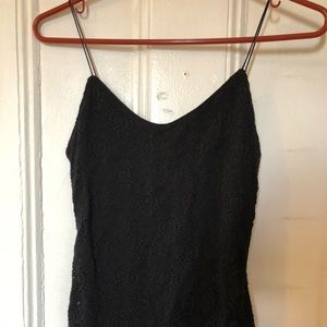 Simple black mini dress